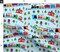 Trains, Blue, Nursery, Railroad, Rainbow, Boy, Girl, Colorful Custom Printed Fabric by Spoonflower Various Fabrics by the Yard or Fat Quarter